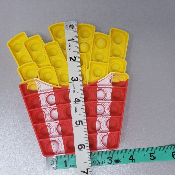 Fries Popsicle Rainbow Bubble Pop It Sensory Fidget Toy - Picture 6 of 13